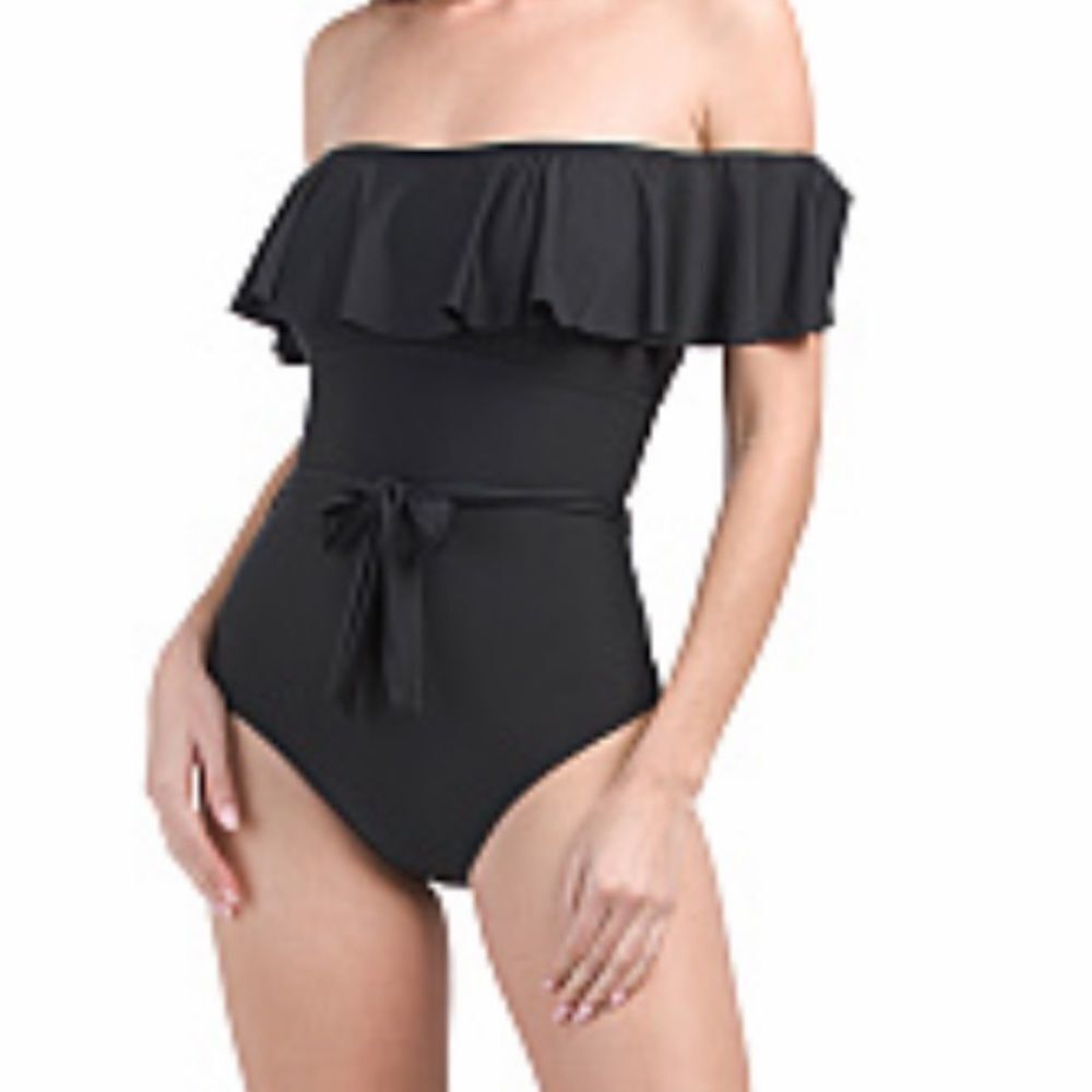 One piece off the shoulder swimsuit